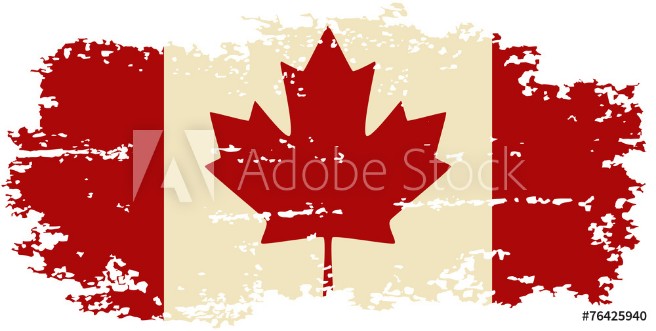 Picture of Canadian grunge flag Vector illustration